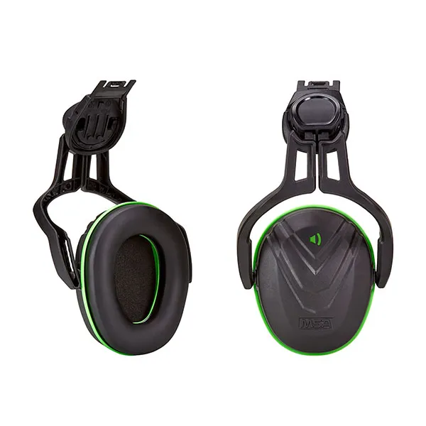 MSA V-Gard Helmet Mounted Ear Defenders SNR28 — Green